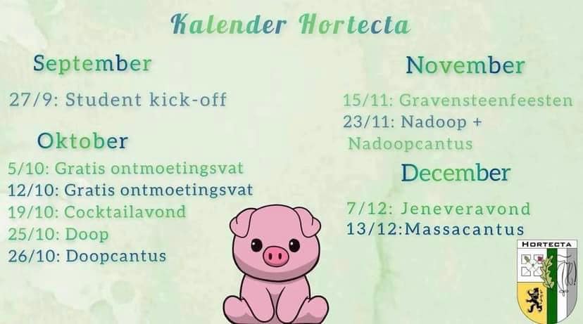 Hortecta kalender